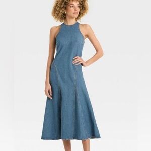 NWOT Racerback Denim Midi A-Line Dress - Future Collective sz16